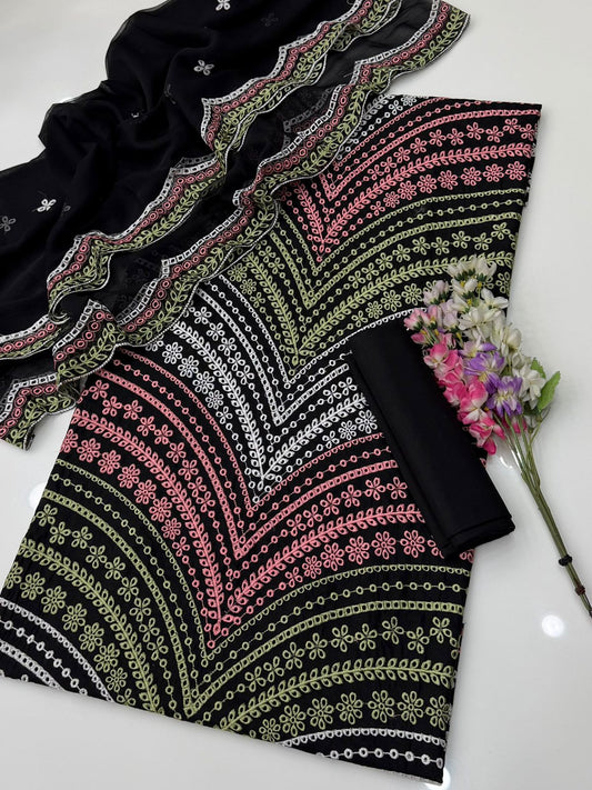 3pc Maria.B Lawn Embroided Dress