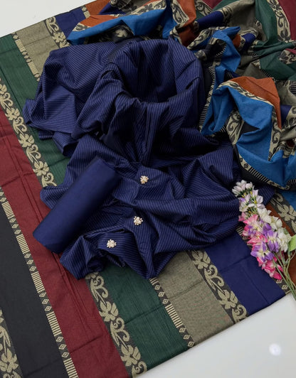 3pc Khaddi Marina Jaquard Shawl Dress