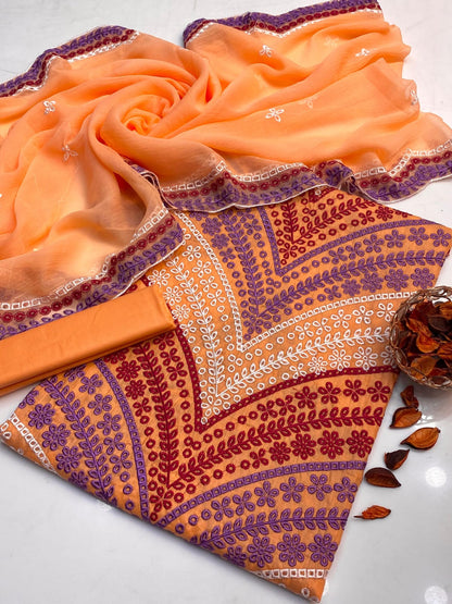 3pc Maria.B Lawn Embroided Dress