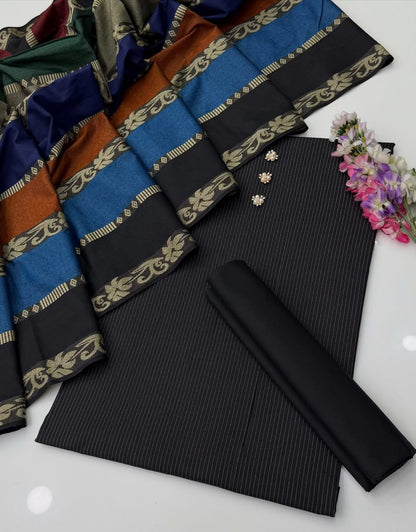 3pc Khaddi Marina Jaquard Shawl Dress